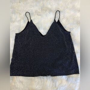 🚨 Last day Fri 🧳 NWT Monki Glitter Sparkling V-Neck Cami Tank Top